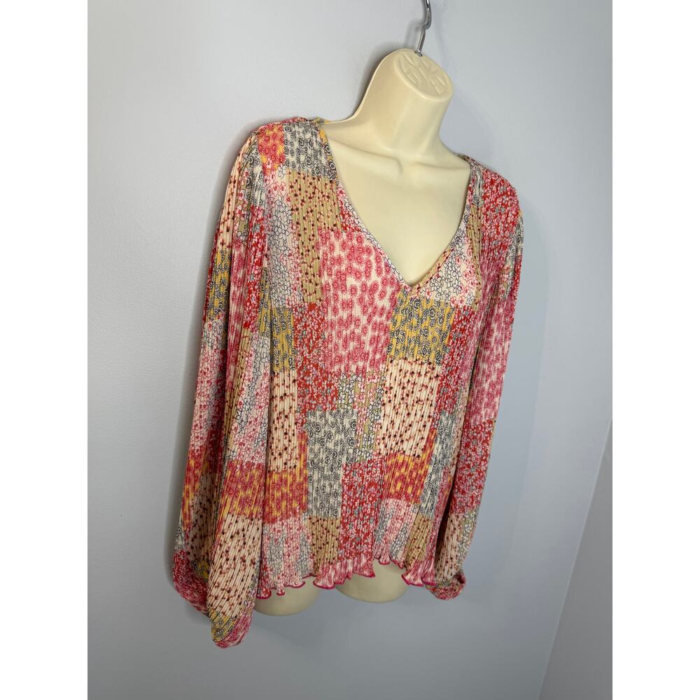 Muche & Muchette V Neck Blouse long Sleeve Blouse O/S - Picture 2 of 10